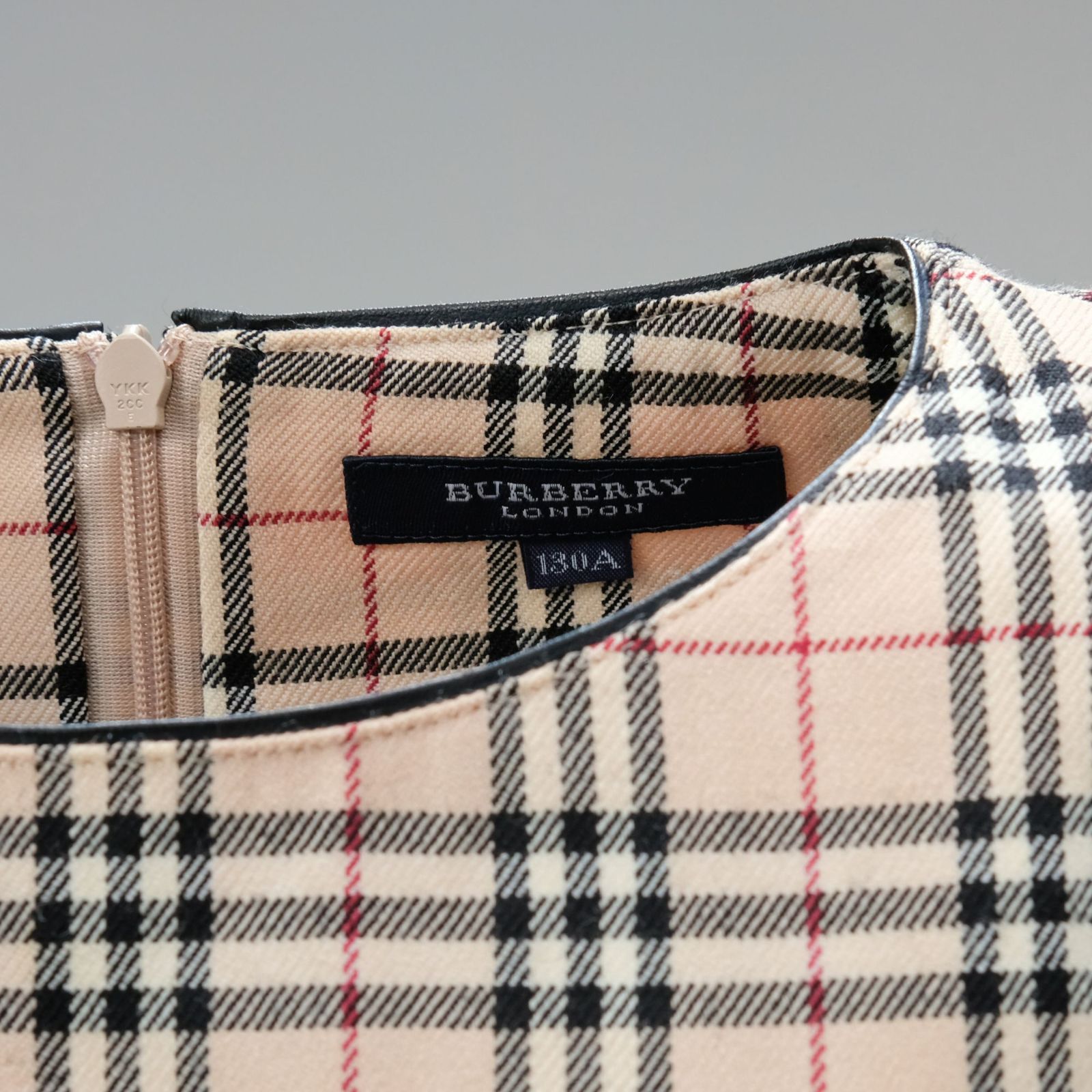 美品】 BURBERRY バーバリー キッズ ワンピース ノバチェック ベルト