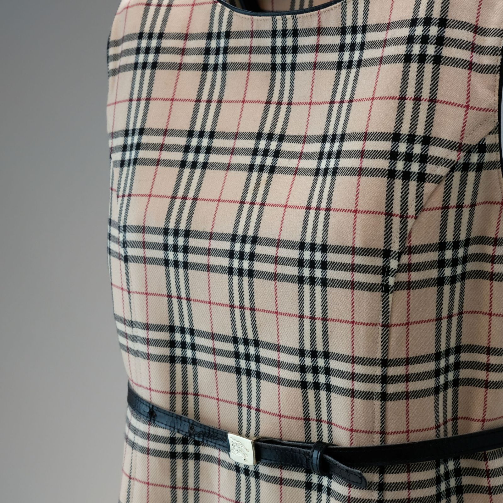 美品】 BURBERRY バーバリー キッズ ワンピース ノバチェック ベルト