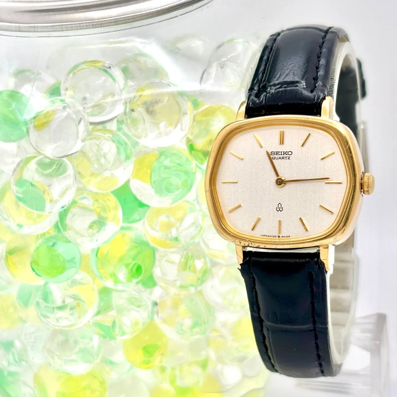 新品電池】SEIKO セイコー レディース 腕時計 ゴールド 6角形 4720