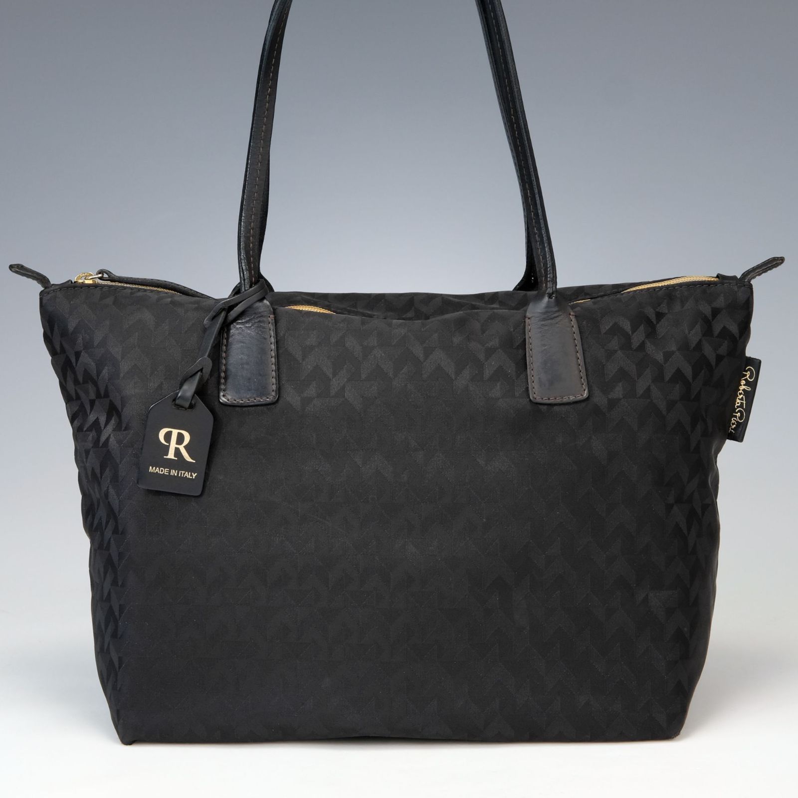 美品 ROBERTA PIERI ロベルタピエリ TATAMI ナイロン レザー トート