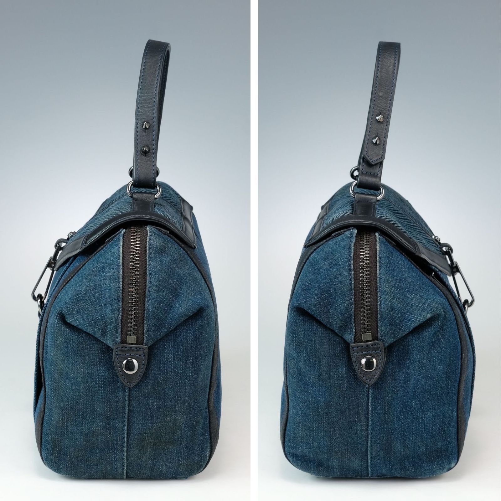 DIESEL ディーゼル デニム レザー ボストンバッグ ブラック Y2K