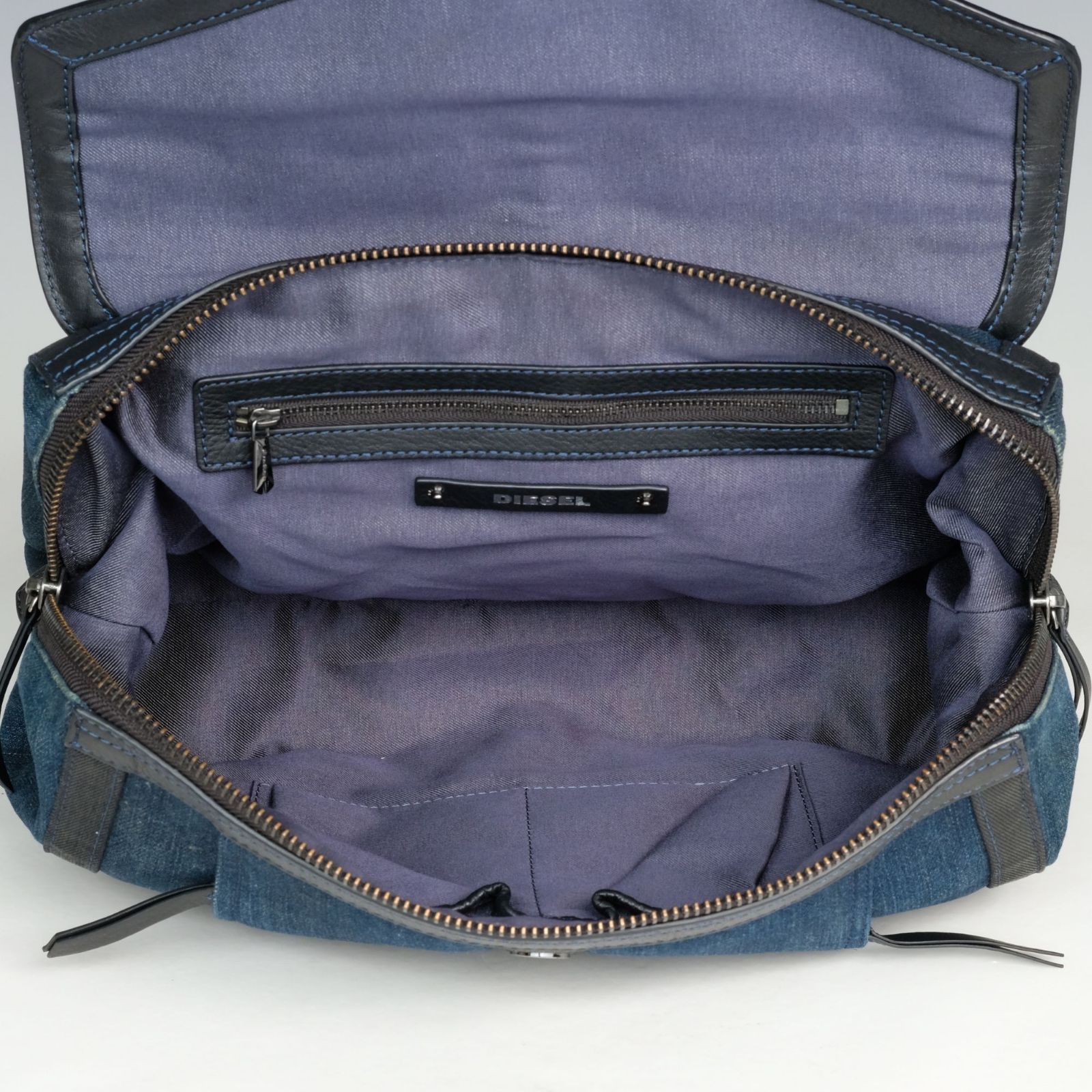 DIESEL ディーゼル デニム レザー ボストンバッグ ブラック Y2K