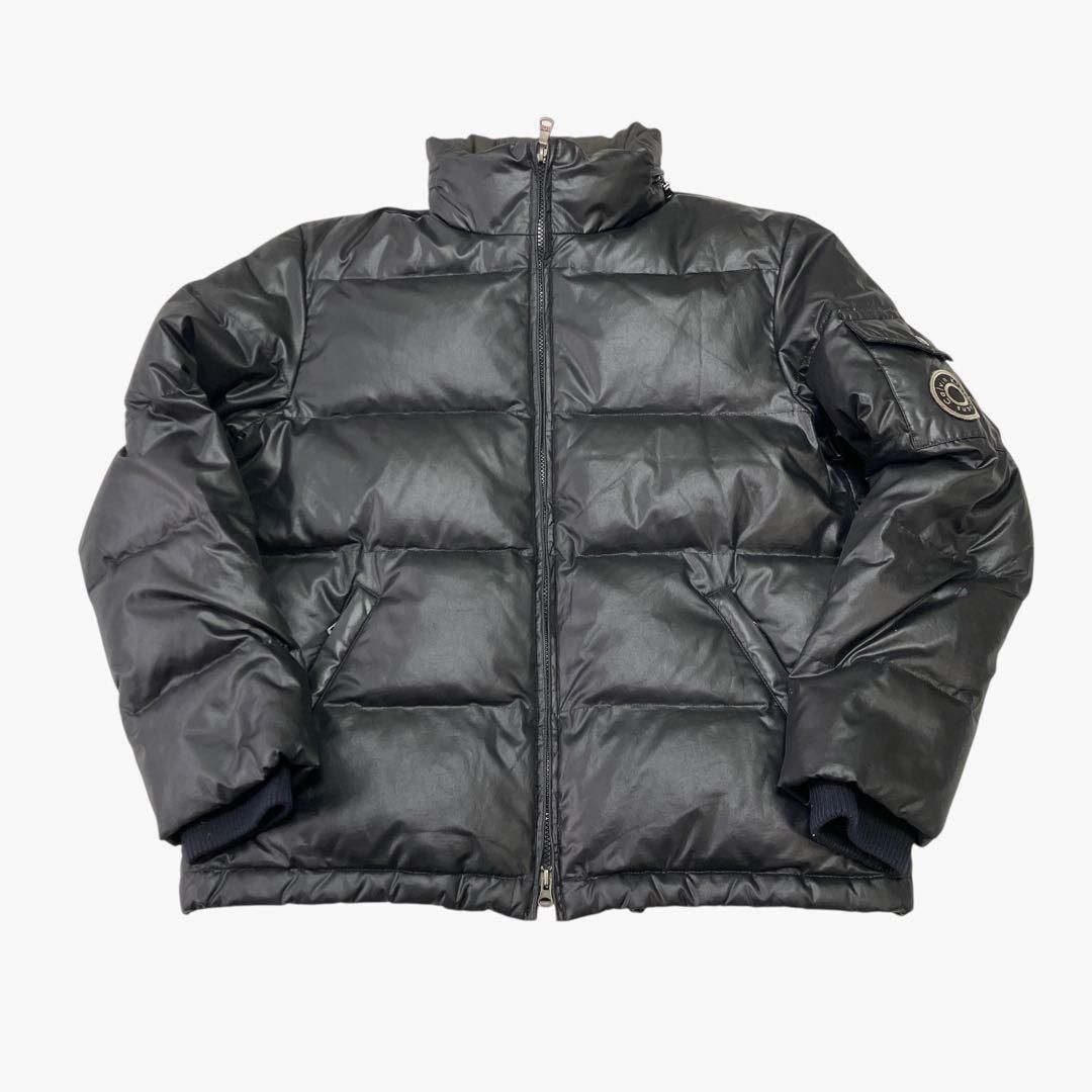 Calvin Klein Jeans カルバン クライン ダウンジャケット 黒 M〜L ロゴ 