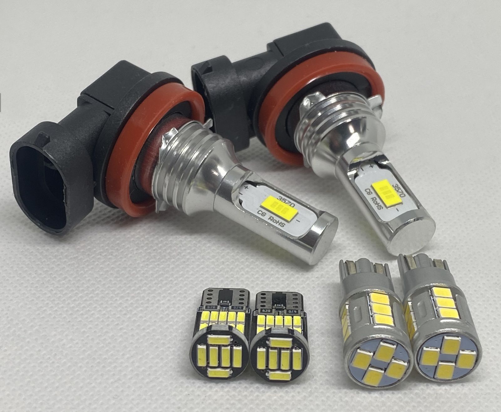 爆光LED 超高輝度 H8&frasl;H9&frasl;H11&frasl;H16&frasl;HB4 24000LM ゴールド 高品質 爆光 H8/H11/H16 LED フォグランプ T16 バックランプ T10 ナンバー灯 バルブ 球 6点SET New 特注LEDチップ搭載 ポン付け 車検対応 汎用 トヨタ 日産 三菱 ダイハツ ホンダ スズキ