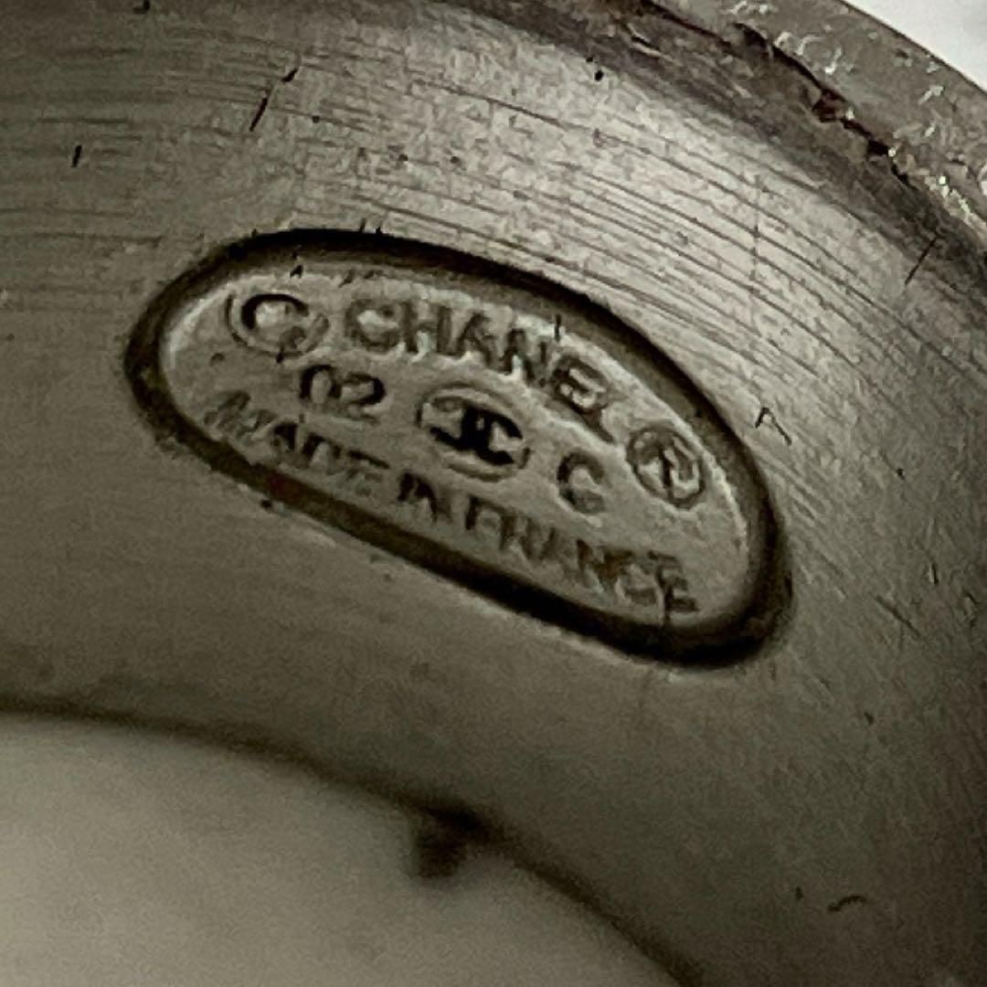 シャネル CHANEL アイコンモチーフ ココマーク ボタン リング シルバー 