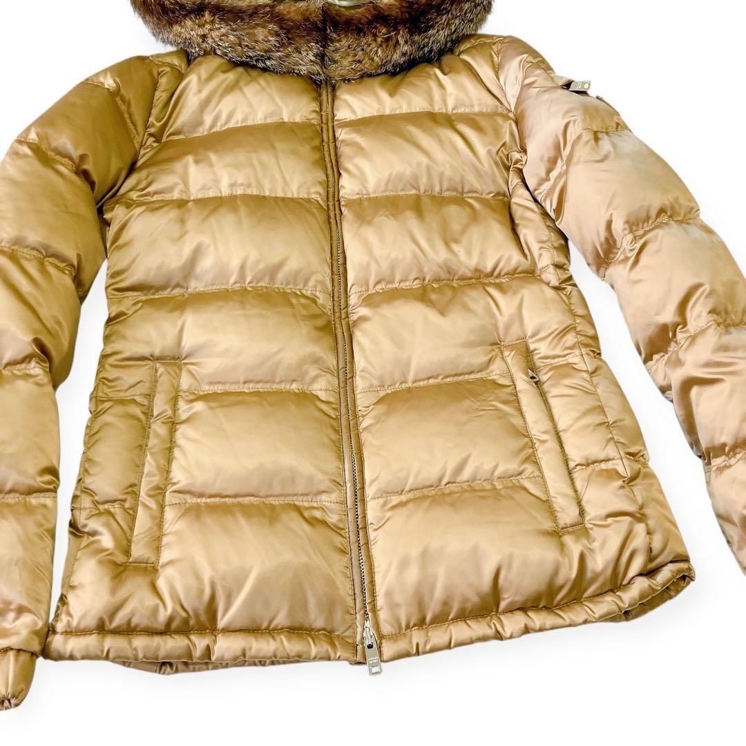 PRADA プラダ ブルーフォックスファー付 三角ロゴプレート ナイロン