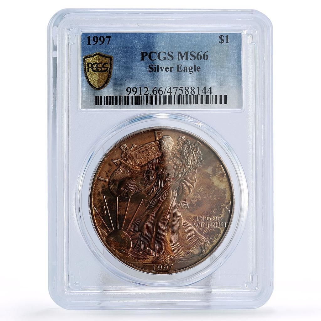 アメリカ 1ドル シルバーイーグル ウォーキングリバティ MS66 PCGS
