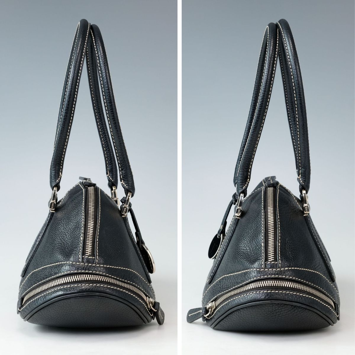 美品 TOD'S トッズ ショルダーバッグ ゴンミーニ ブラック レザー