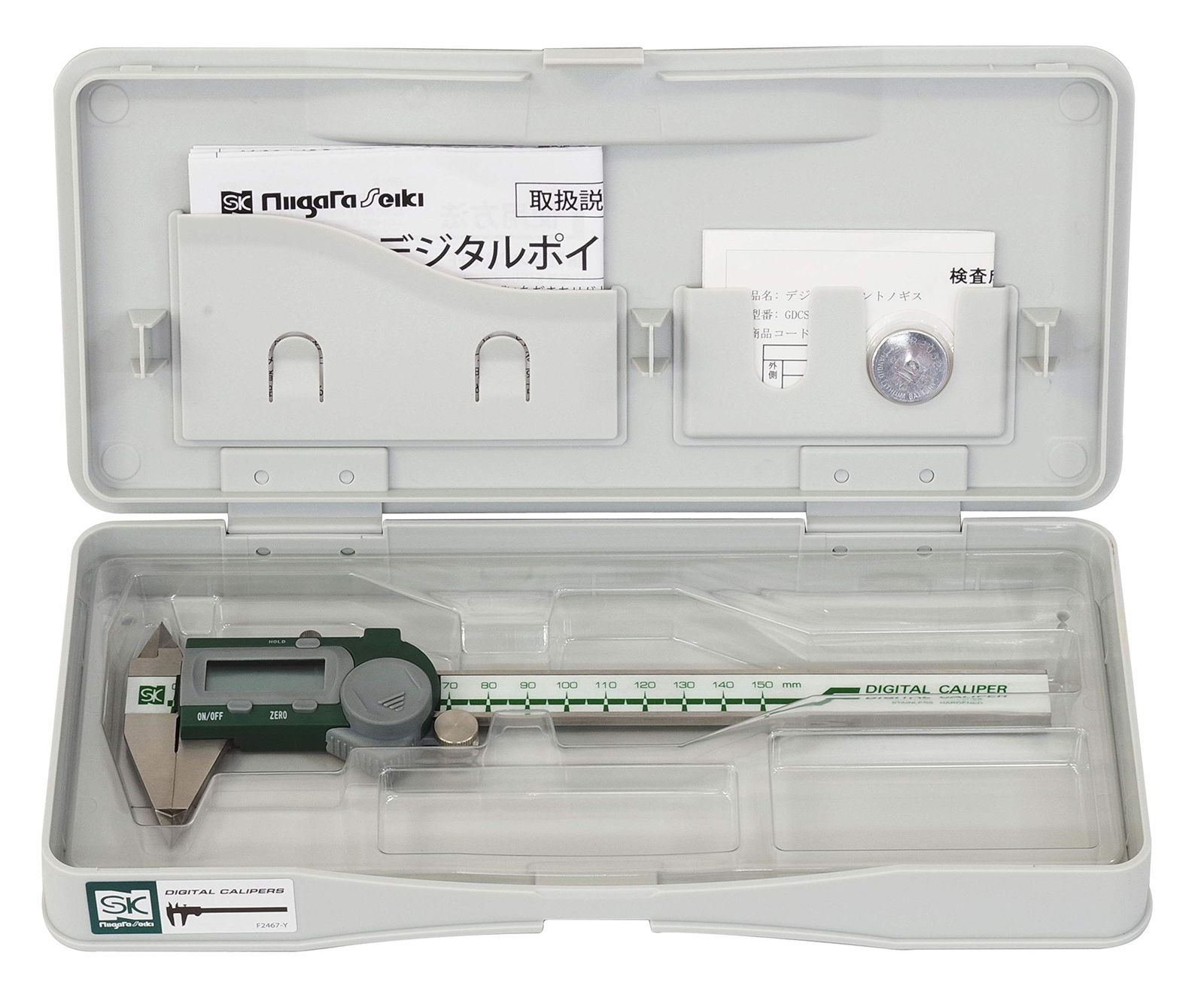 新潟精機 SK デジタルポイントノギス 先端鋭角タイプ 150 mm GDCS-150 P