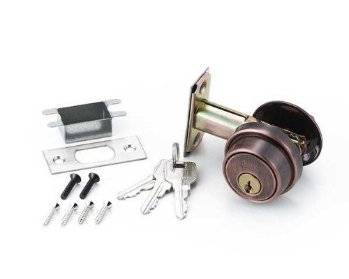 ハイロジック シリンダー本締錠 銅色 60ミリ 3本キー G-170