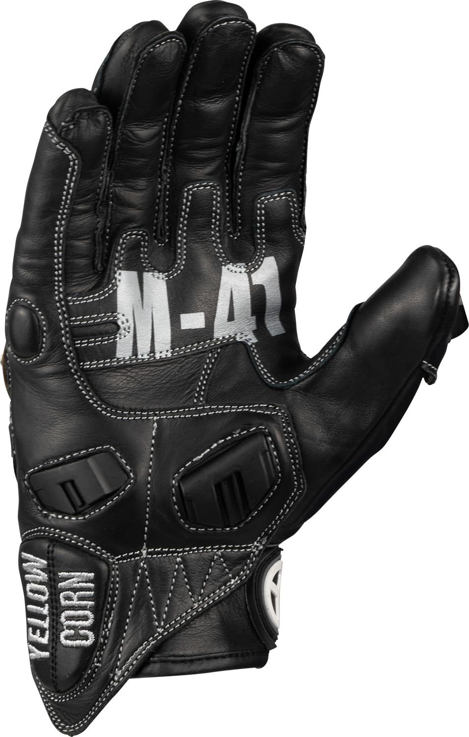 イエローコーン ＹＥＬＬＯＷ ＣＯＲＮ ＹＧ－１９２チタニウムレザーグローブ ＢＫ ＳＶ Ｍ