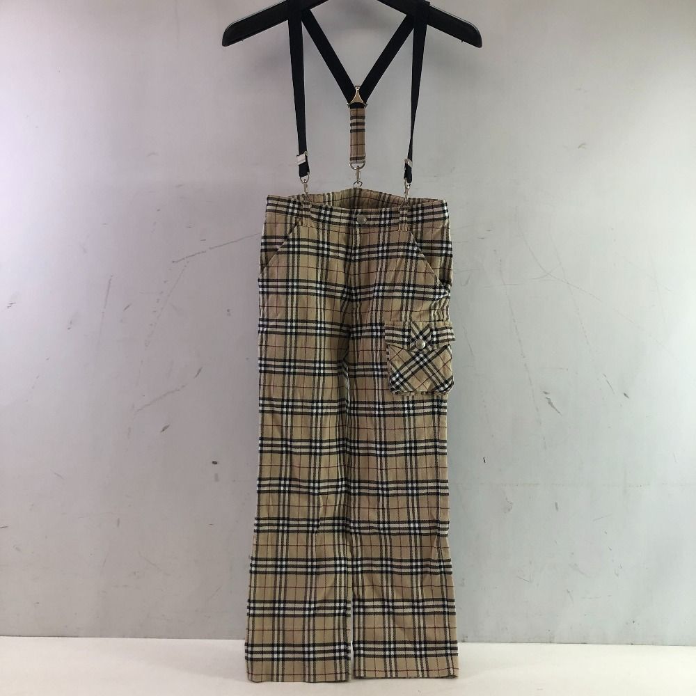 04w5969∞※【中古】 BURBERRY バーバリー サスペンダー付き パンツ