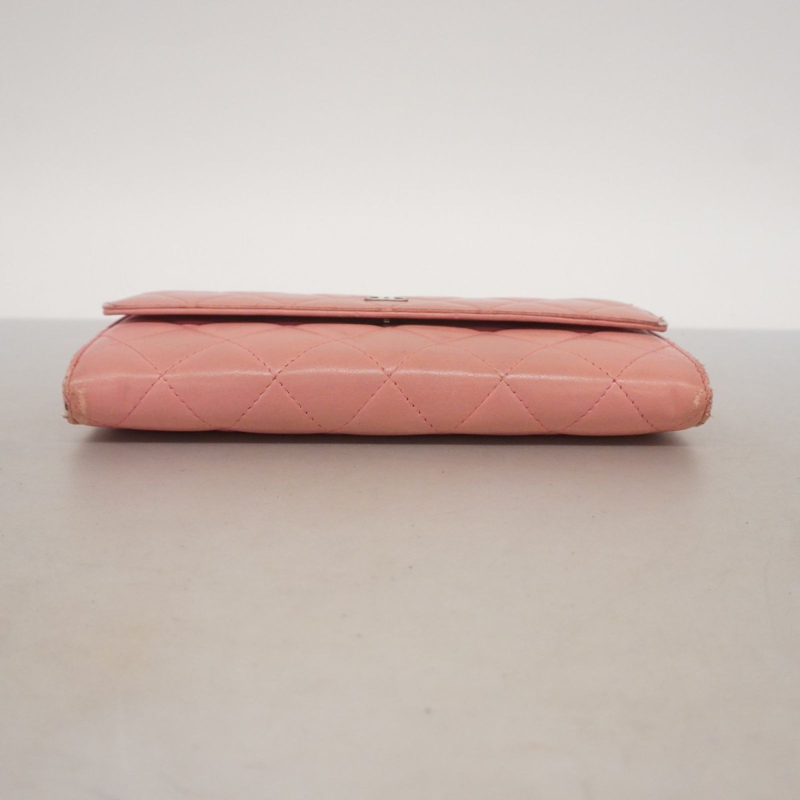 シャネル(Chanel) シャネル 長財布 マトラッセ ラムスキン ピンク