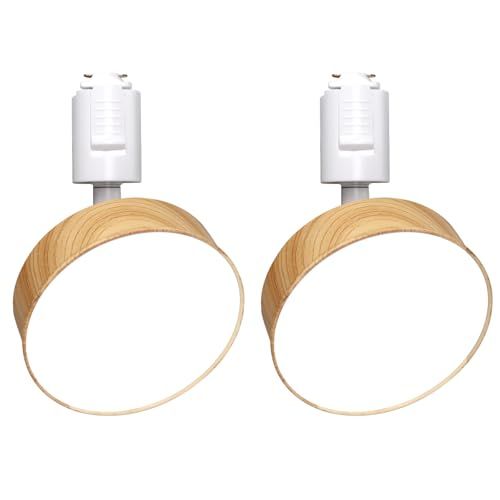 SPAHER ダクトレール用スポットライト 照明 LED 120 W相当 取付け簡単 角度調節 電球付き 照明器具 植物育成ライト 明るい おしゃれ 天井 玄関 インテリア 12 W 木目調 昼光色 セット 6 a 0 eafaa