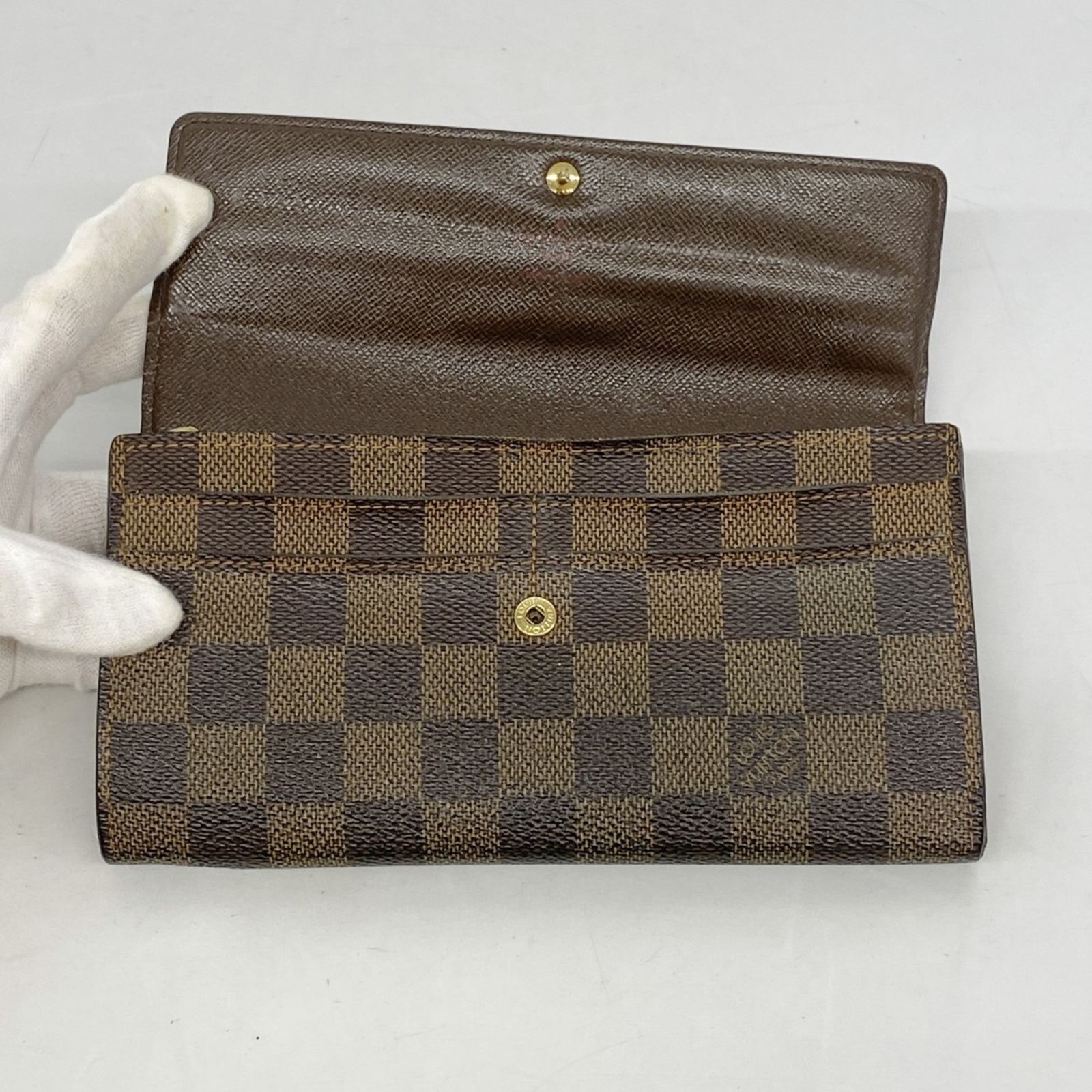 ルイヴィトン　ポルトフォイユサラ　ダミエ　長財布　N61734 エベヌ メンズ ルイ・ヴィトン(Louis Vuitton) ルイ・ヴィトン 長財布 ダミエ