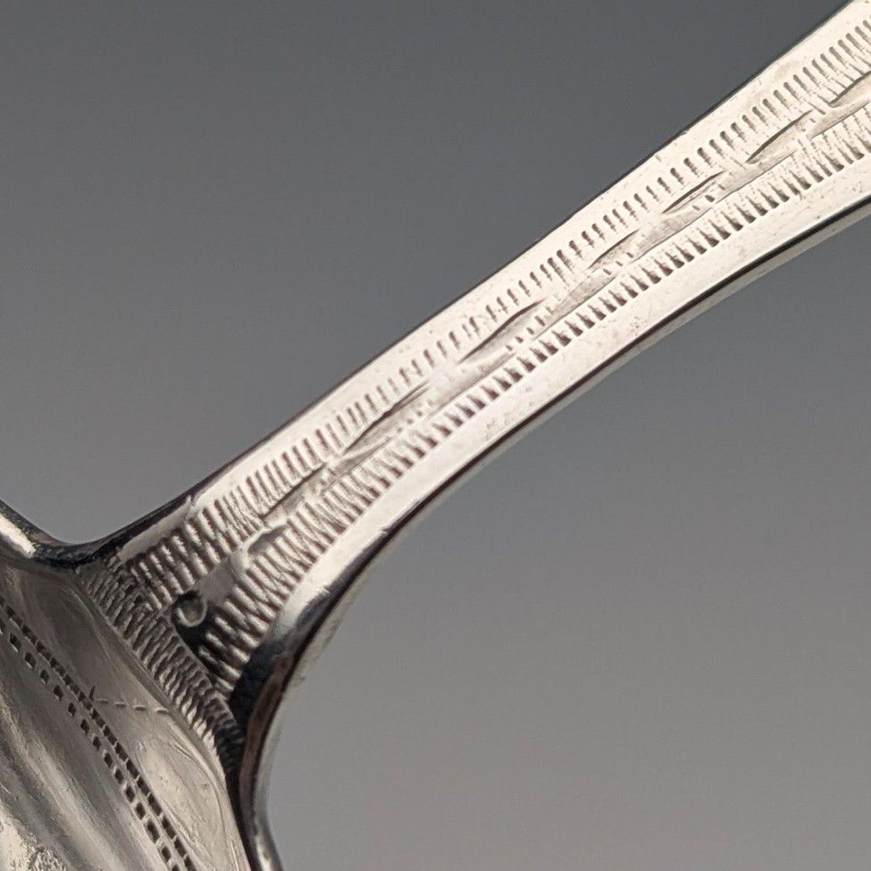 1865年 英国アンティーク 純銀製 ティーキャディースプーン 12.5g