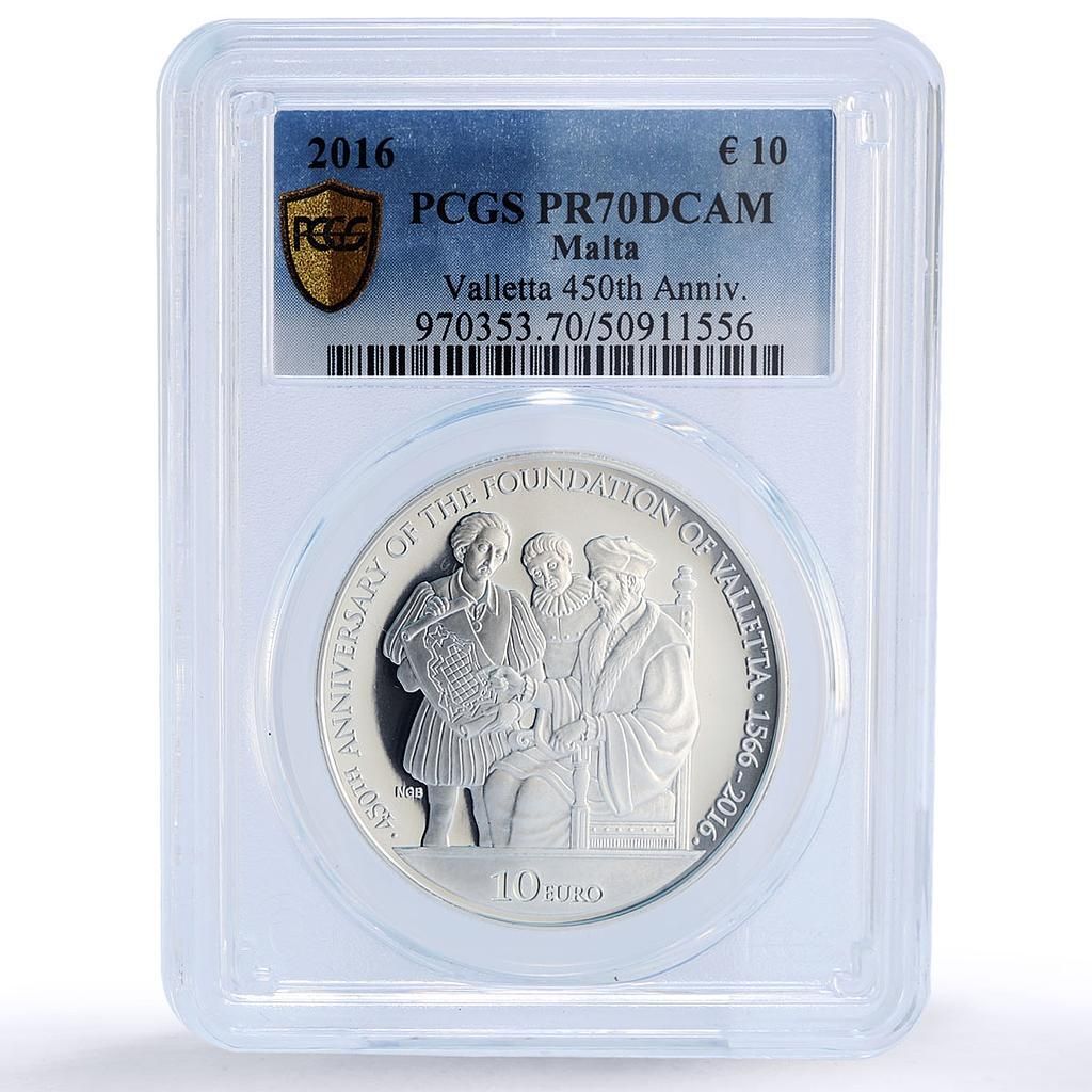 マルタ 10ユーロ バレッタ市財団歴史 PR70 PCGS 銀貨 2016年 - メルカリ