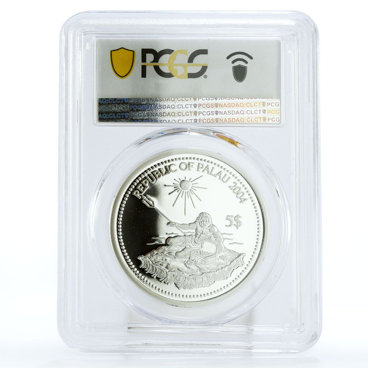 パラオ 5ドル 海洋生物保護 カクレクマノミ 動物相 PR70 PCGS 銀貨