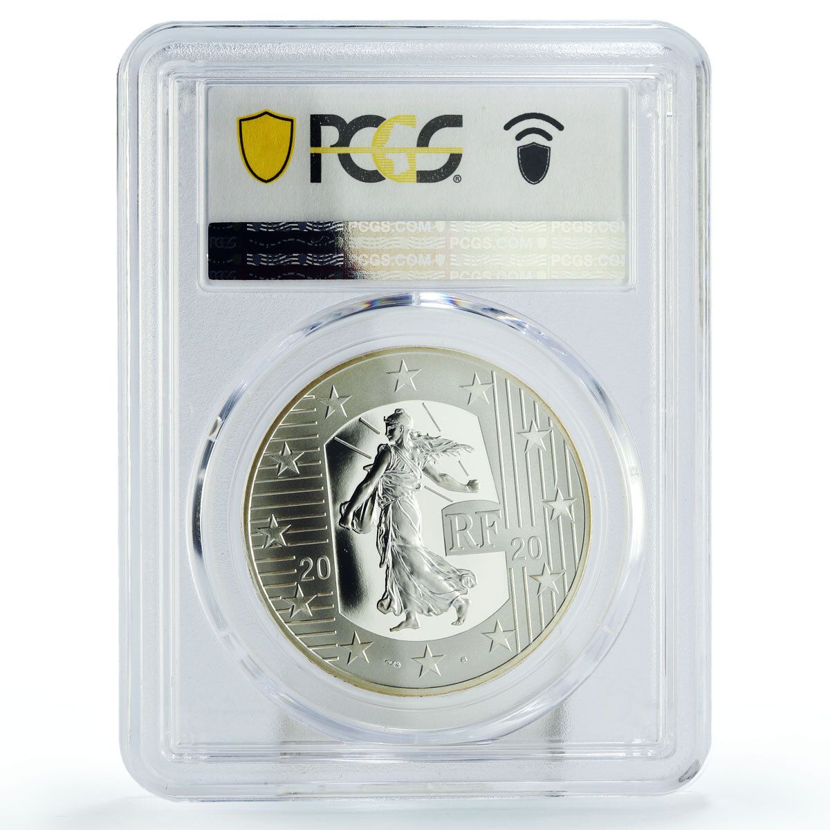 フランス 10ユーロ 自由の女神像 歩く種まき人 フラン PR67 PCGS 銀貨