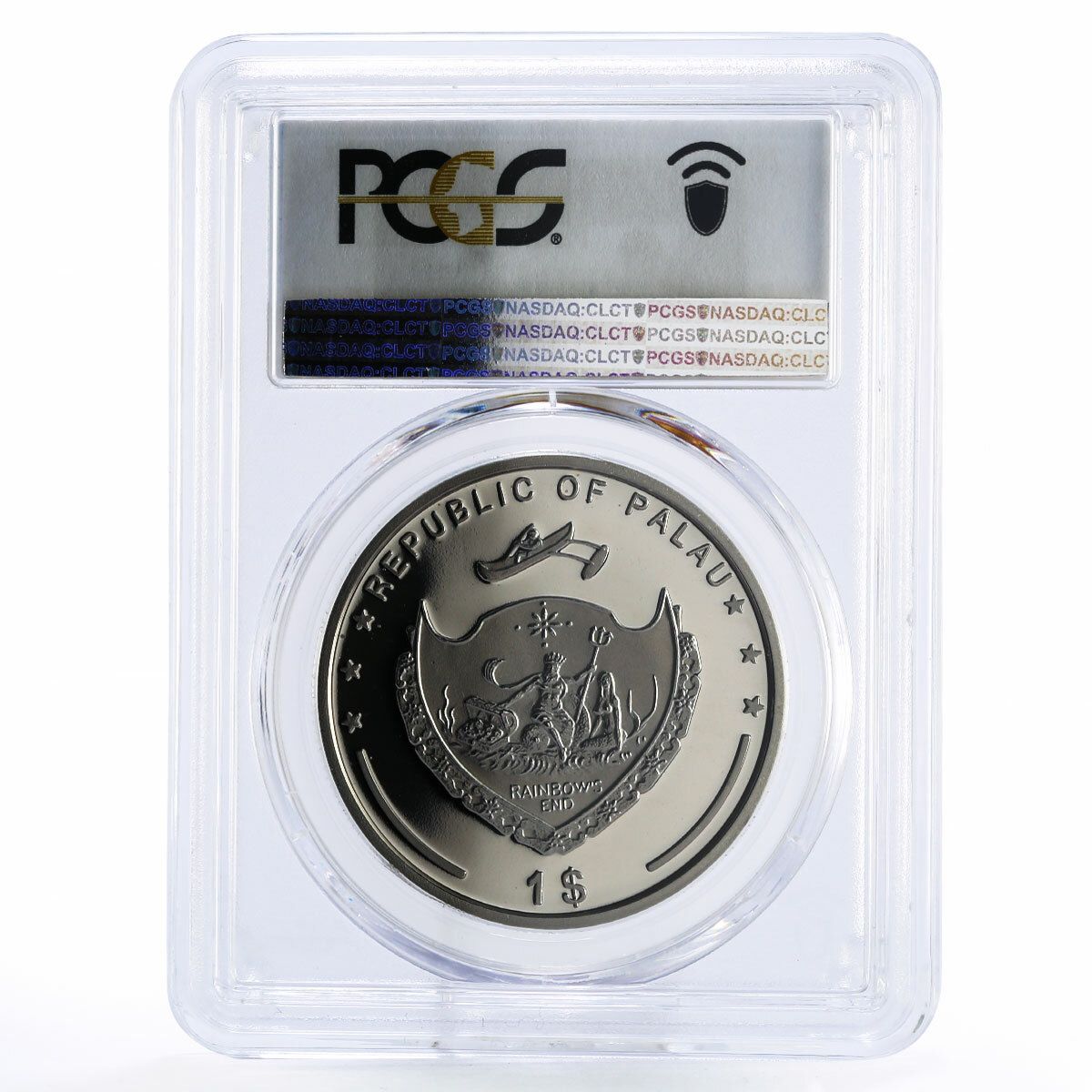 パラオ 1ドル 海洋生物保護 ブルーエンジェルフィッシュ PR70 PCGS