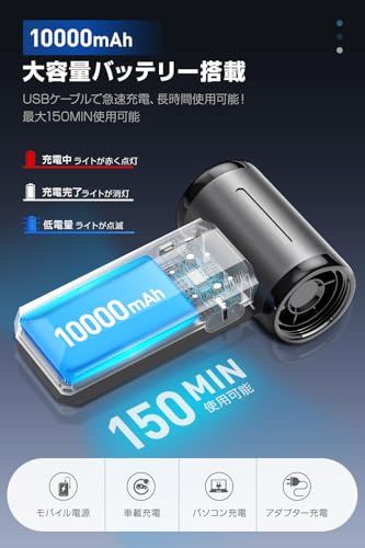  エアダスター 電動エアダスター ブロワー 最強 洗車 ブロアー 2025夏新開発 2 in 1 エアダスター＆ハンディクリーナー 吹き飛ばし-吸い込む 車載掃除機 超強力 高速回転 75 m|s圧倒的な風速 Type-C充電式 aecdd 374 その他 キッチン 食器