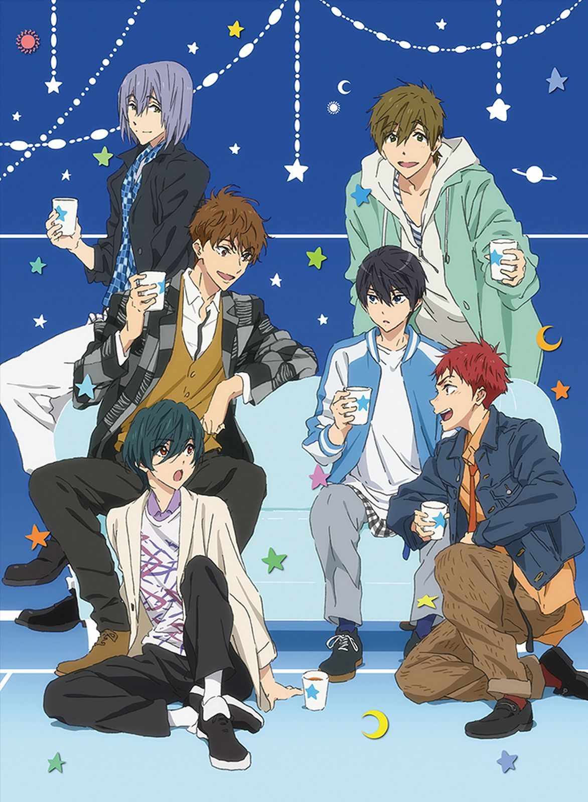 新品未開封 Free! 岩鳶中学水泳部 記録会お疲れ様パーティー 缶バッジ 映画 ハイ☆スピード!-Free! Starting Days-」スペシャルイベント 岩鳶