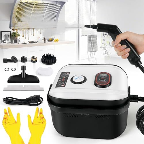 迅速に発送 スチームクリーナー ハンドルに蒸気スイッチ付き ?力1500 W スチーム掃除機 4 5 BAR高圧 LEDディスプレイ 110 V 105℃?120℃ 1 2 L大容量 温度 蒸気量2 in 12 S速熱 消毒 除菌 ダニ駆除 463 f 84