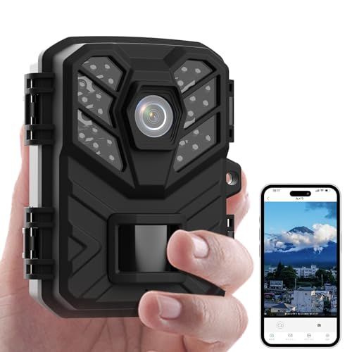 防犯カメラ WIFI対応 トレイルカメラ 小型 3200万画素 1080 PフルHD 屋外カメラ 監視カメラ 暗視カメラ 動体検知 人感センサー 夜間対応赤外線LED IP 66級防水防塵 野外用 0.2 s超高速トリガー 電池式 自動上書 353 a 163 c