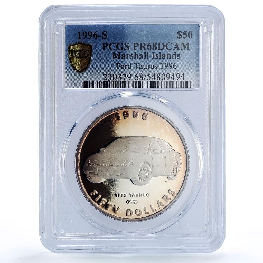 マーシャル諸島 50ドル d タウアー カーズ オートモービルズ PR68 PCGS