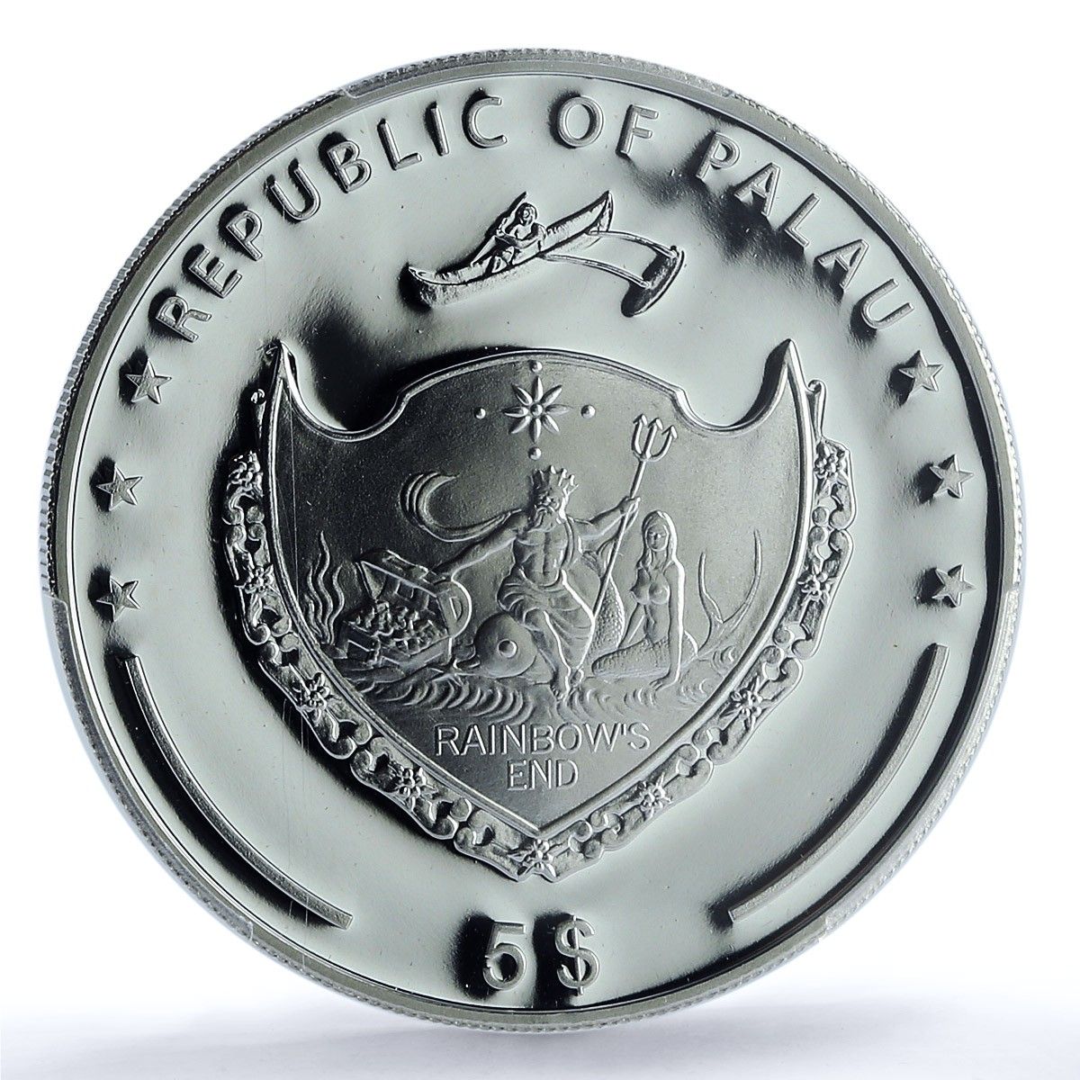 パラオ 5ドル バードパラダイス KM-199 動物 孔雀 PR 69 PCGS 銀貨