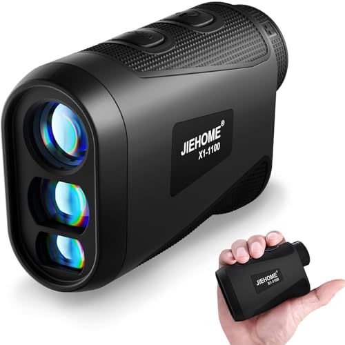 JIEHOME ゴルフ 距離計 レーザー距離計ゴルフ 1000 m|1093 yd対応 ミニ距離計測器 超軽量距離計 0.05 s高速読取り 高低差測定 スロープモード ピンロックモード 水平測定 振動機能 競技対応 IP 54 充電式 内蔵磁石 ゴ c 39 d 2337