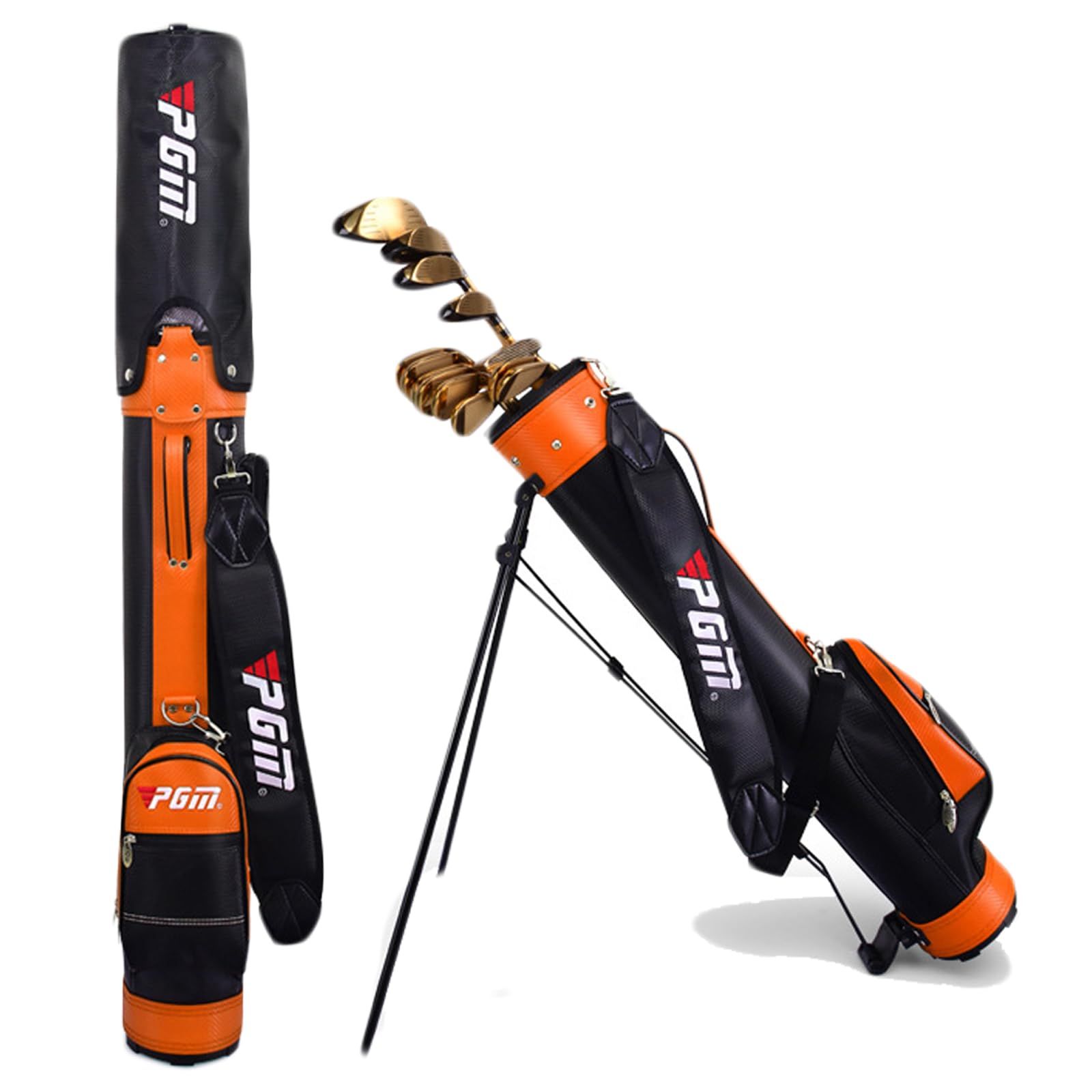 ゴルフバッグ キャディバッグ スタンド ゴルフ セルフスタンド 9本収納 フードあり ゴルフバッグ 約2 55kg 軽量 小型 持ち運び容易 安定 防水 メンズ レディース