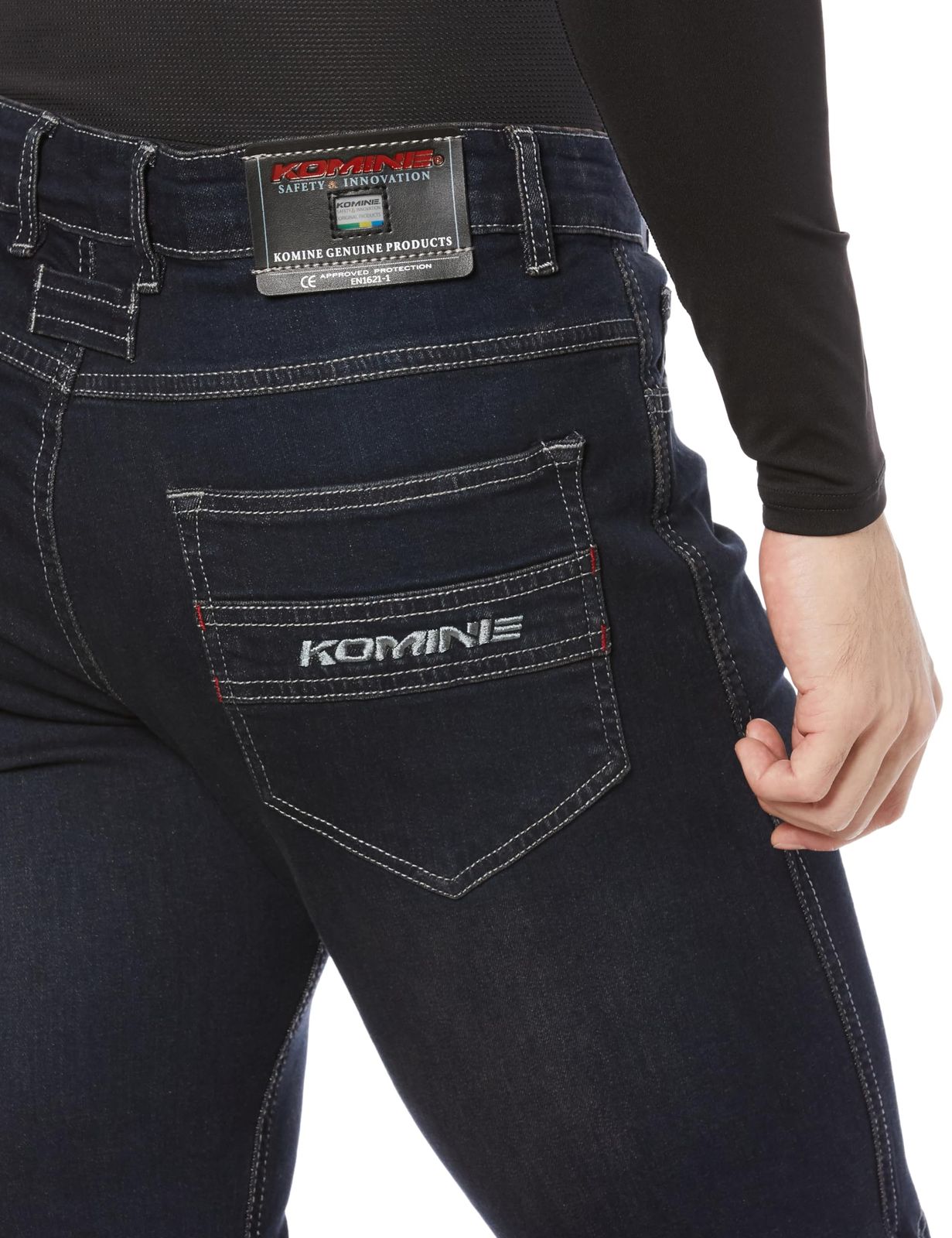 新品 コミネ(KOMINE) バイク用 パンツ ジーンズ ディープインディゴ L