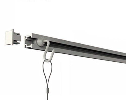 福井金属工芸 C型レールセット 2.0 m ホワイト 壁面用 3354-W