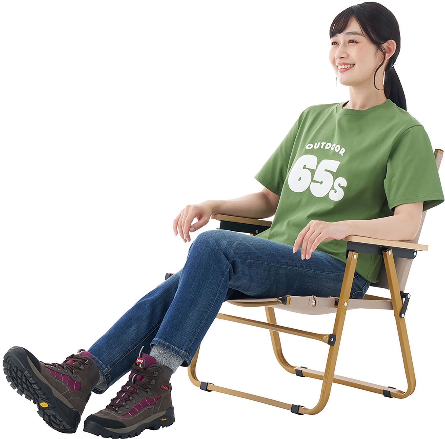 ロゴス LOGOS アウトドア リラクシングローチェア ベージュ