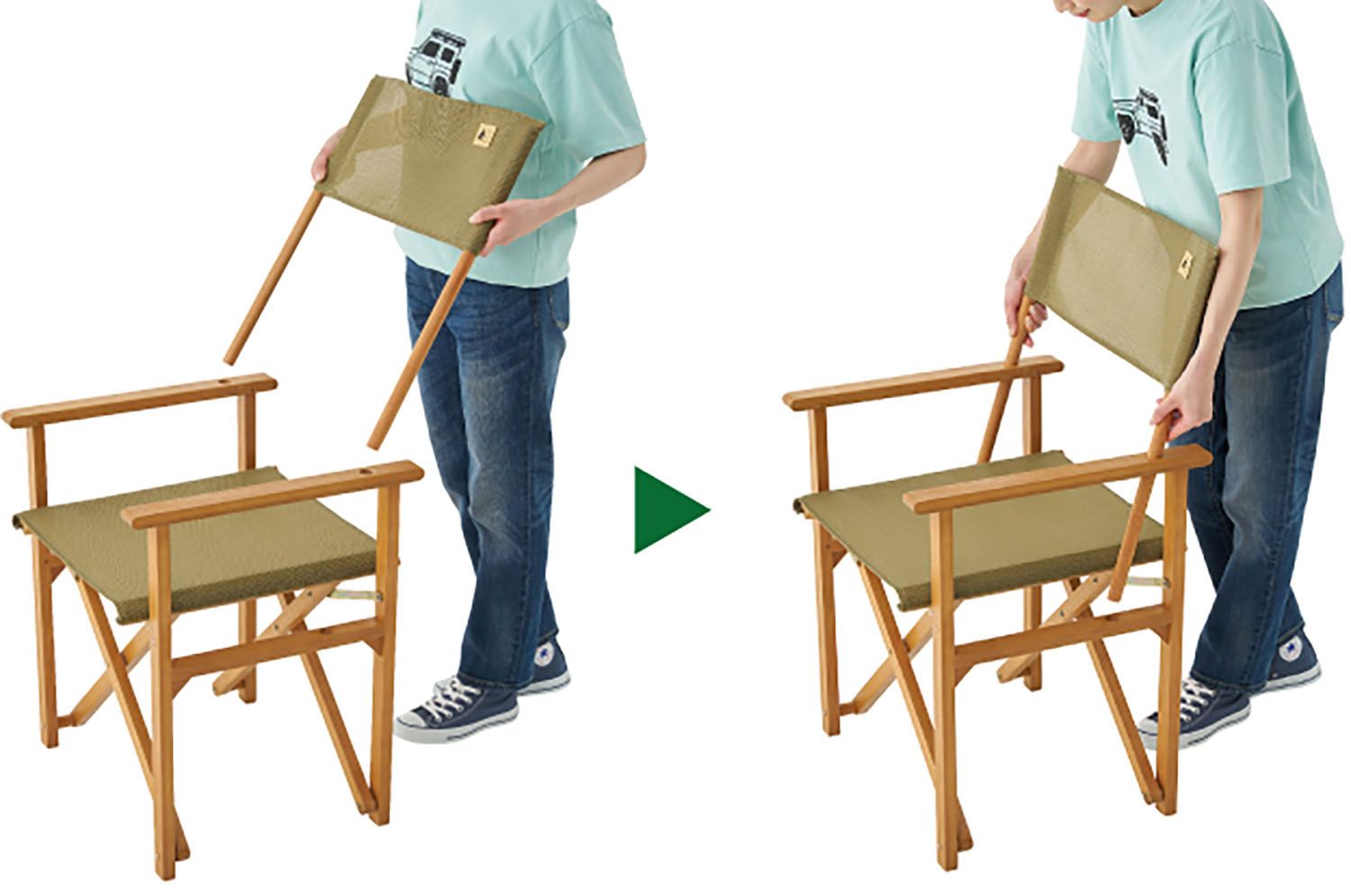 ウッドディレクターチェア