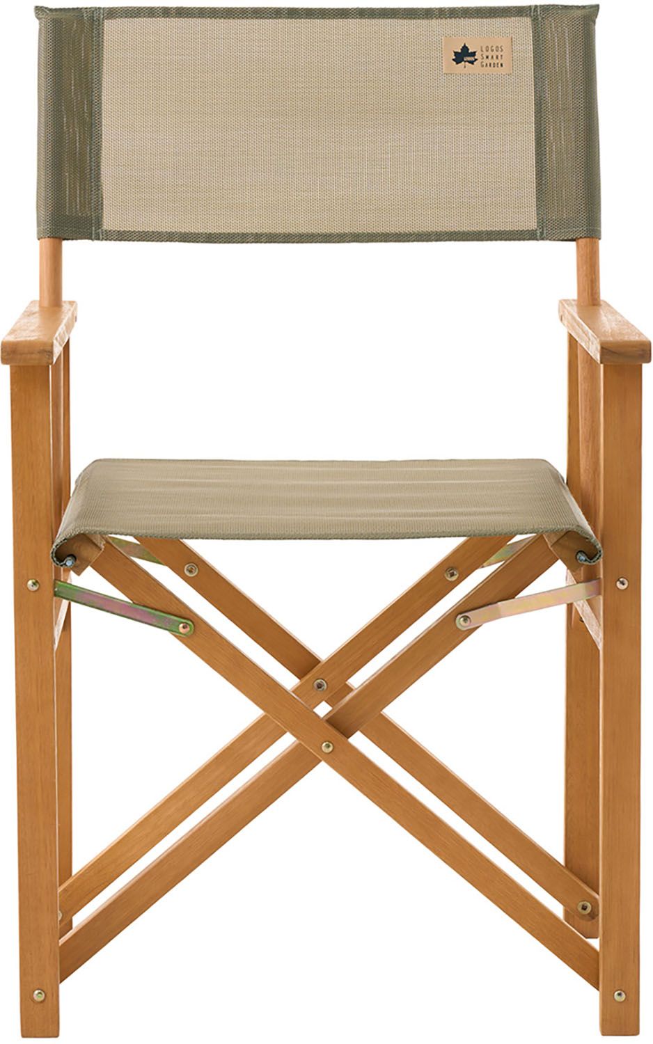 ロゴス LOGOS アウトドア SMART GARDEN ウッドディレクターチェア -