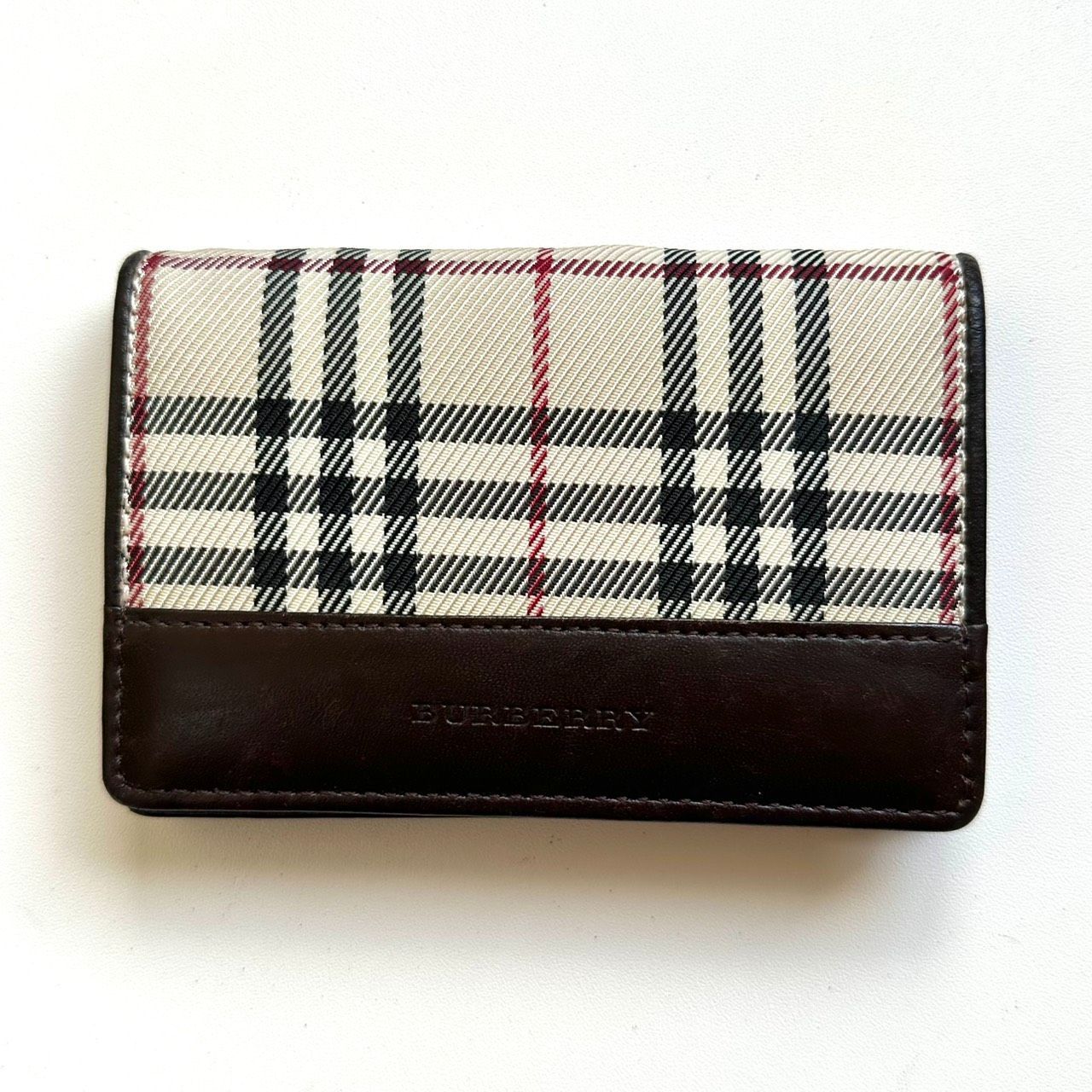 バーバリー BURBERRY 名刺入れ カードケース ノバチェック ダーク