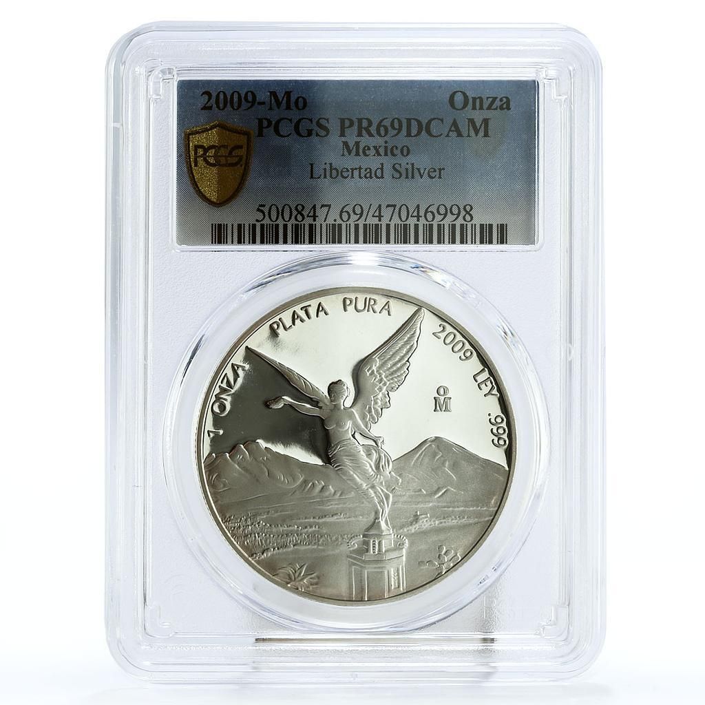 メキシコ 1オンザ・リベルタッド 独立の天使 PR69 PCGS 銀貨 2009