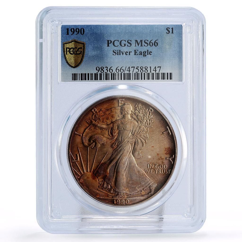 アメリカ 1ドル シルバーイーグル ウォーキングリバティ MS66 PCGS