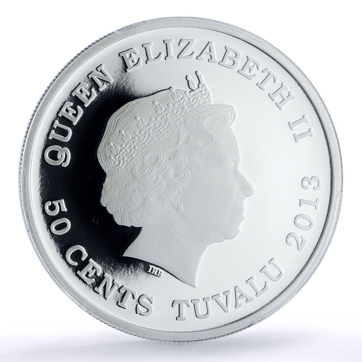 ツバル 50セント 灰色オオカミの赤ちゃん KM-213 動物 PR 70 PCGS 銀貨