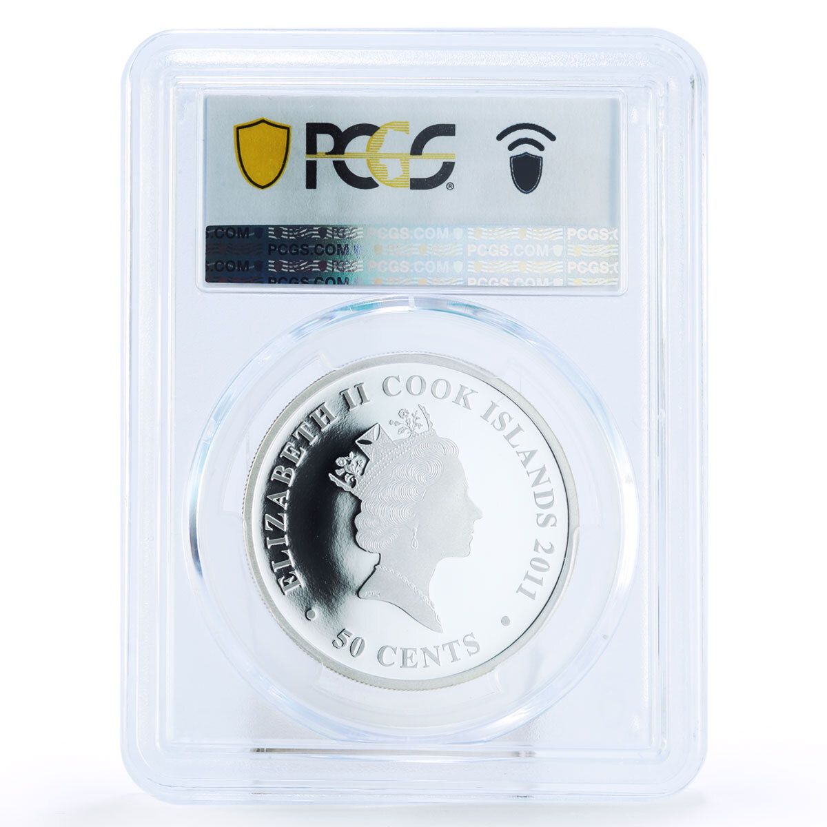 クック諸島 50セント ラブエバー ハート 鳩 鳥 PR70 PCGS 銀貨 2011年