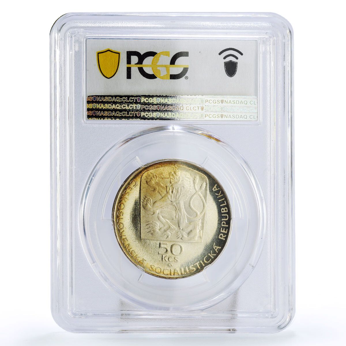 チェコスロバキア 50 コルン 詩人ヤンコ ジェセンスキー詩 PR67 PCGS