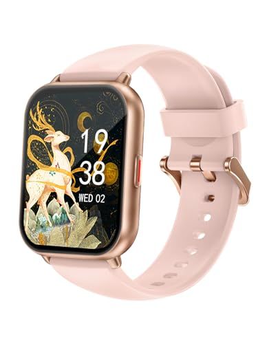 RUIMEN スマートウォッチ iPhone アンドロイド対応 通話機能付き Smart Watch 歩数計 腕時計 着信＆メッセージ通知 懐中電灯 天気予報 音楽制御 100 種類運動モード 文字盤 IP 68防水 長持ちバッテリー ストップ 7 bf 8 b 101