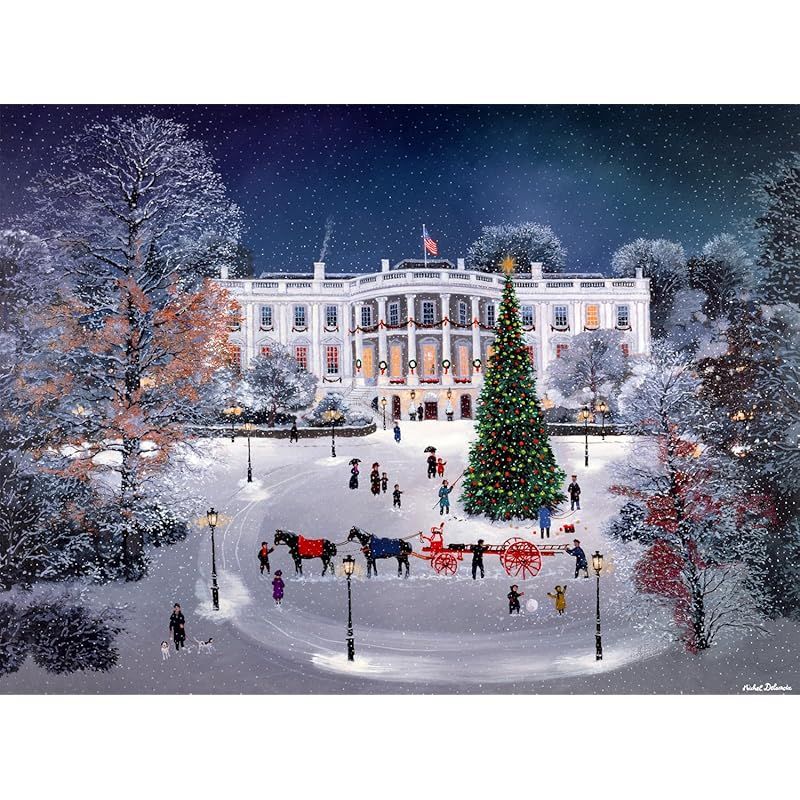 新着商品】Buffalo Games ? 雪の中の白い家 - ミシェル・ドラクロワ