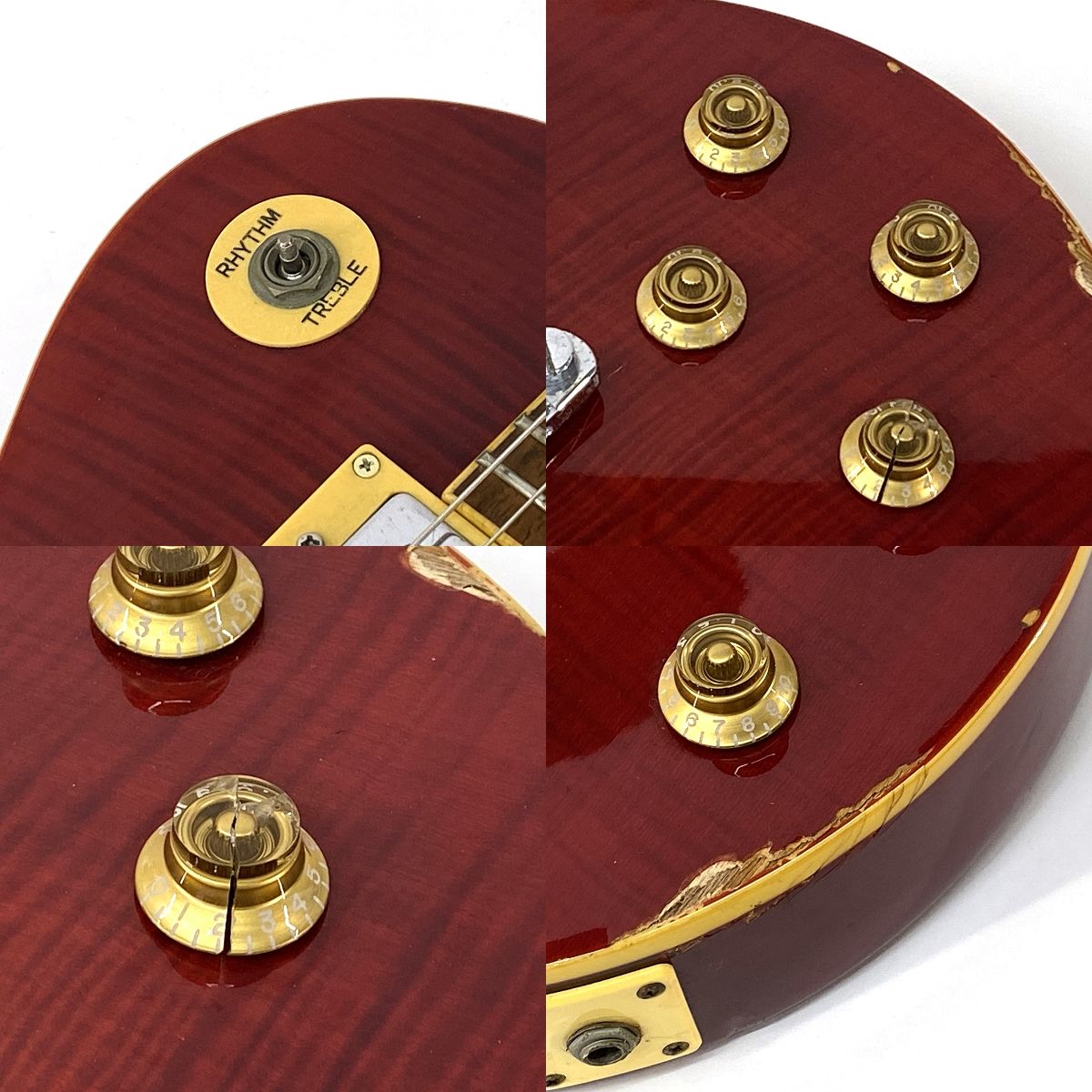 GrassRoots グラスルーツ G-LP シースルーレッド レスポール エレキ