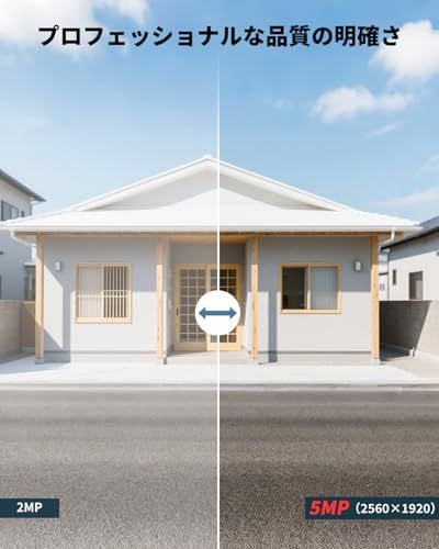  500万画素 122°超広角 OHWOAI HD-AHD-アナログ防犯カメラセット 屋外対応 監視カメラ 録画機セット 防水 赤外線 遠隔監視対応 2台セット モニター ブラック 適格請求書発行可 その他 キッチン 食器