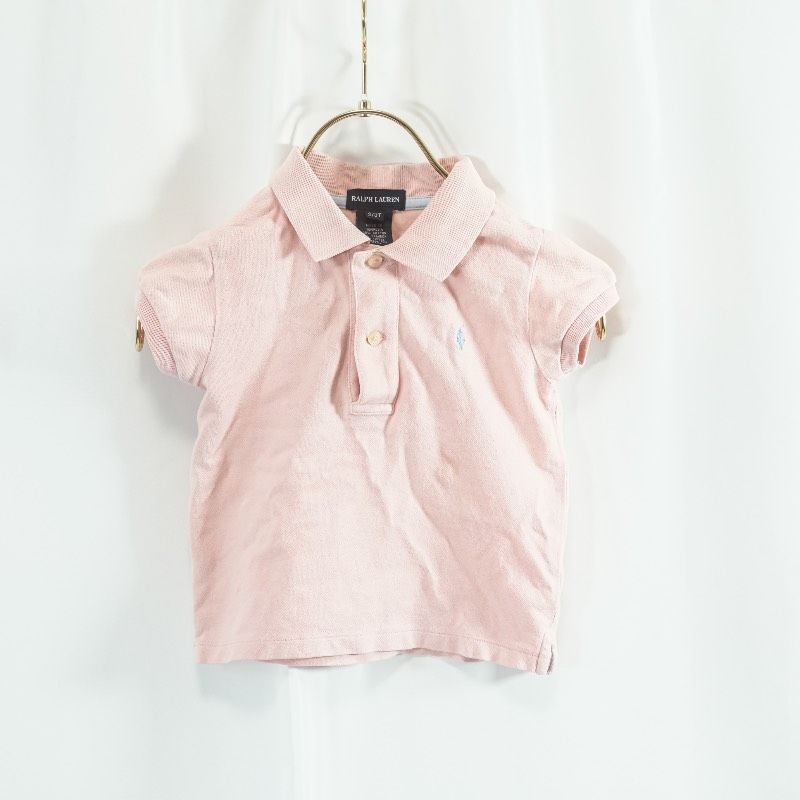 ラルフローレン ベビー ポロシャツ 3T ピンク ポニー刺繍 半袖 キッズ