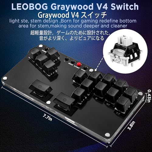  レバーレス アケコン アーケードコントローラー 16ボタン for PC|Switch|PS 4|PS 3|Steam 薄型 軽量 ホットスワップ対応 RGBライトDIY 連射機能 日本語説明書付きe 39 cde 75 c その他 キッチン 食器