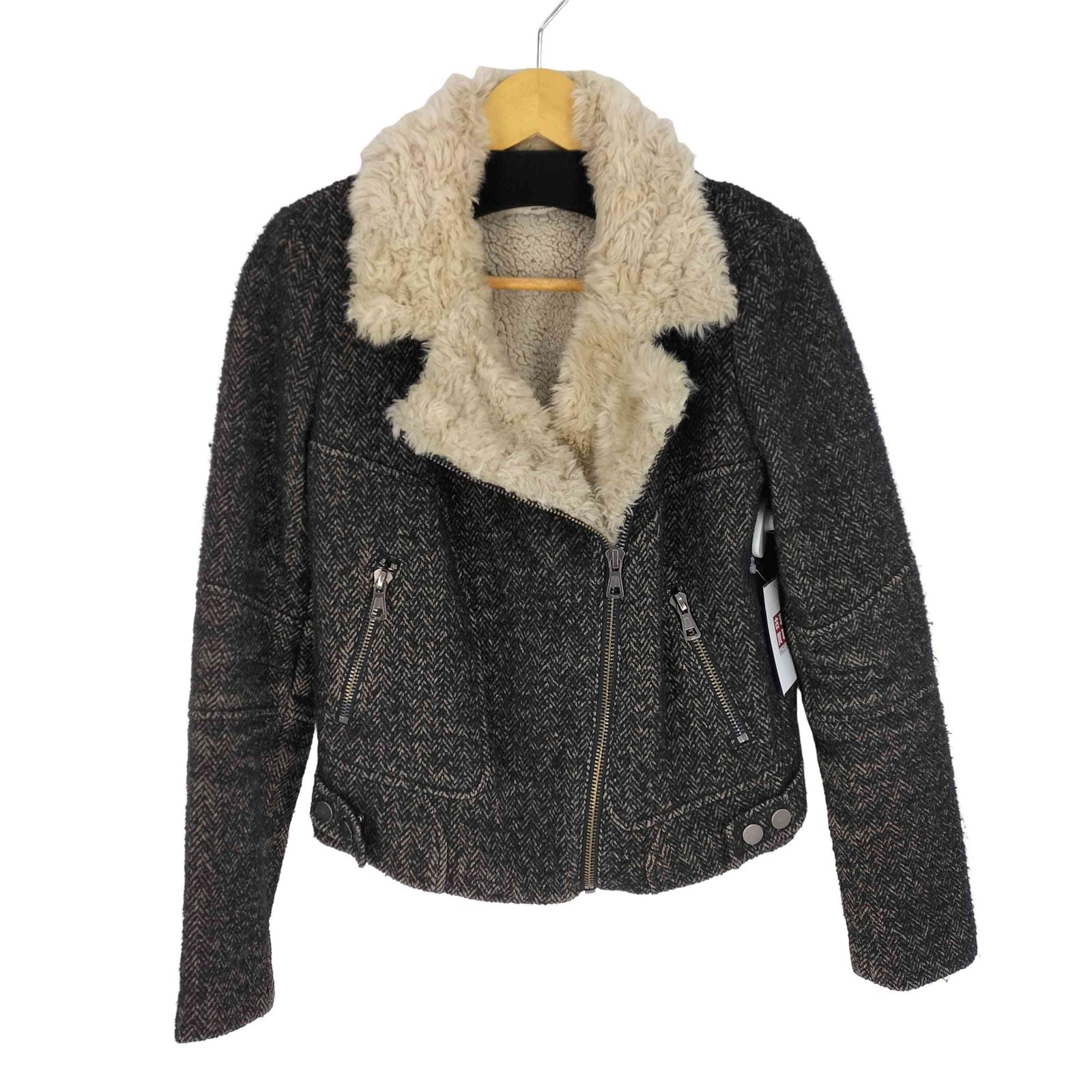 ザラ ZARA 裏ボア ライダース ヘリンボーン Trafaluc Jacket